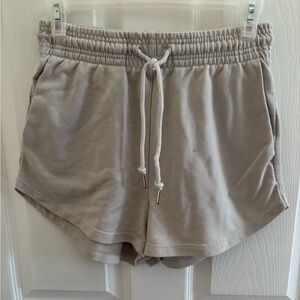 H&M Neutral Taupe Drawstring Athletic Shorts